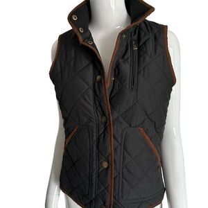 Polo by Ralph Lauren Black and Brown Quilted Vest